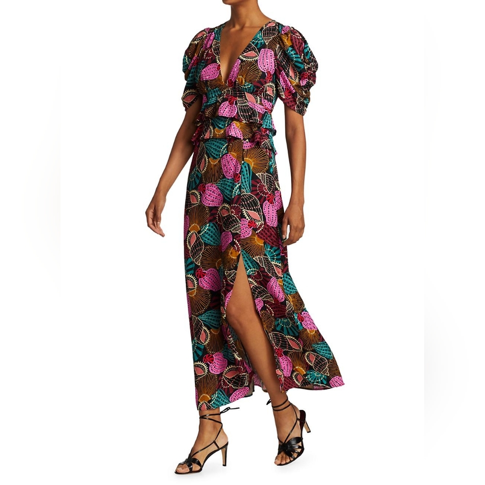 Farm Rio Shell Mix Midi Dress - Picture 3 of 8